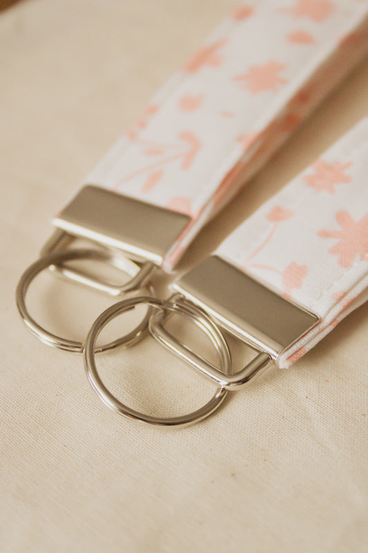 Petals in White Keychain
